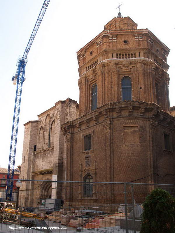 VISTA NOROESTE DEL TEMPLO EN OBRAS.